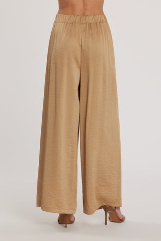 Pantalone TRINCA vita alta palazzo con elastico più pinces