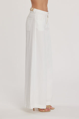 Pantalone LINDA_12 vita media cinque tasche wild fit tencel