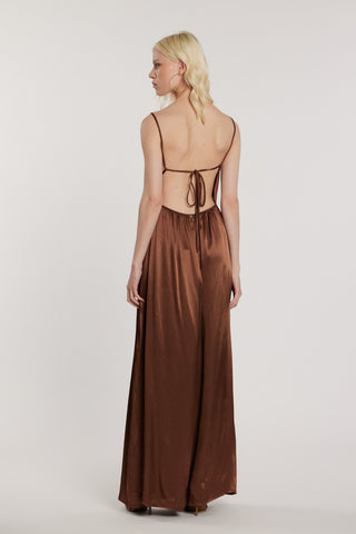 Abito MENOCHET lungo smanicato scollo morbido più elastico in vita