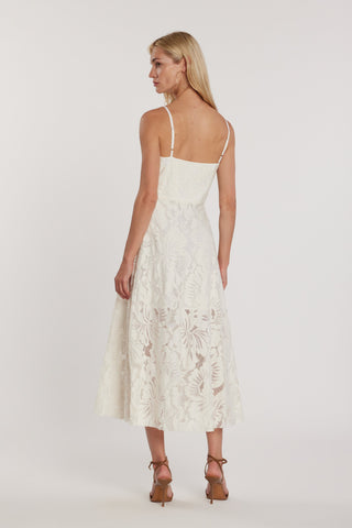 Abito HUPPERT midi smanicato scollo cuore pizzo