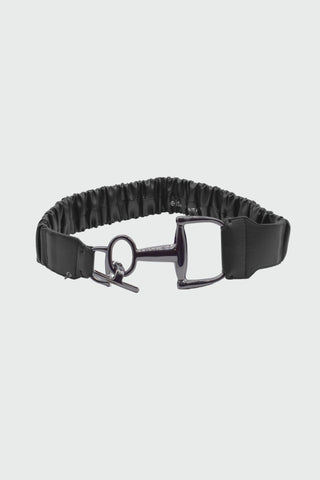 Cintura GANCYIE con elastico più fibbia cavallerizza ecopelle