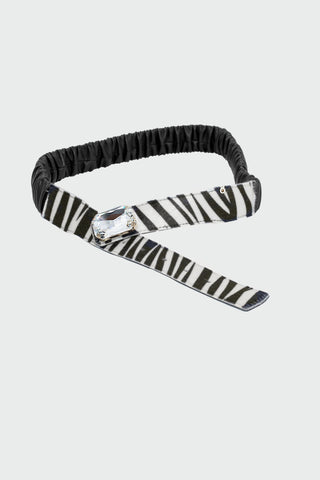 Cintura CONTAC con elastico più cabochon più inserto animalier ecopelle