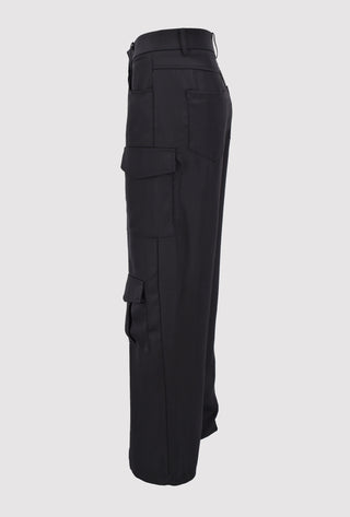 Pantalone COSTRU cargo con  tasconi effetto semi lucido