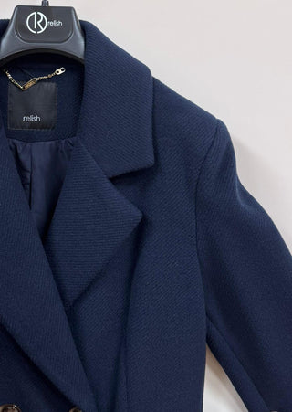 Cappotto LILY lungo manica lunga doppio petto con tasche