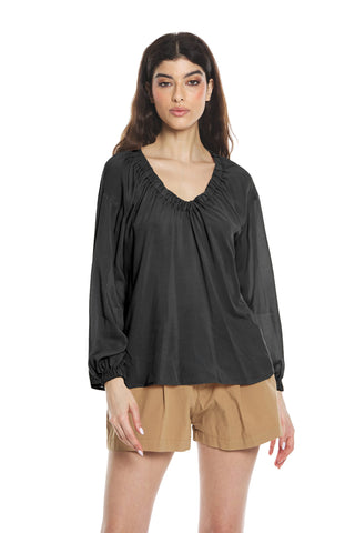 Blusa ZINDELL m.3/4 con arricci