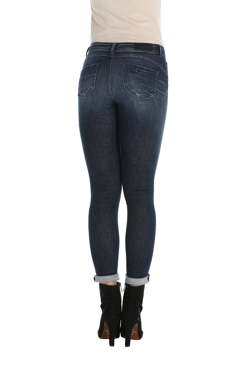 Pantalone jeans 5 tasche push up denim blue, relish fashion moda, abbigliamento femminile