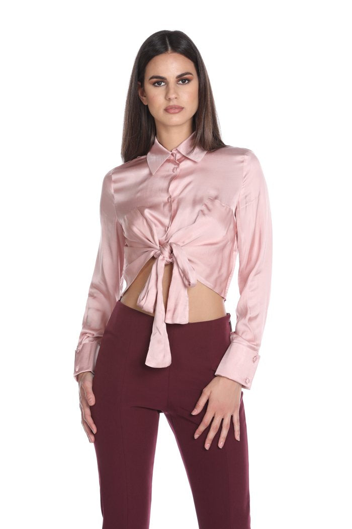 Camicia LIFT corta manica lunga con fusciacca più bottoni gemelli