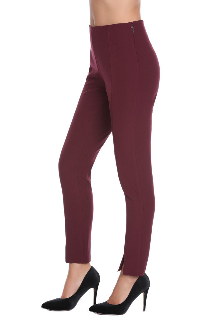 Pantalone ISPYNA vita alta con impuntura centrale più spacchetti fondo
