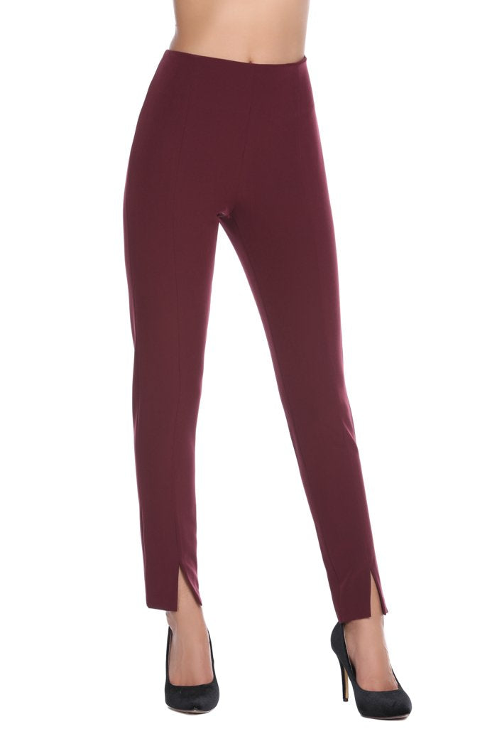 Pantalone ISPYNA vita alta con impuntura centrale più spacchetti fondo