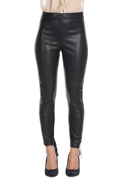 Leggins REWARD vita alta con frange fondo ecopelle più punto milano
