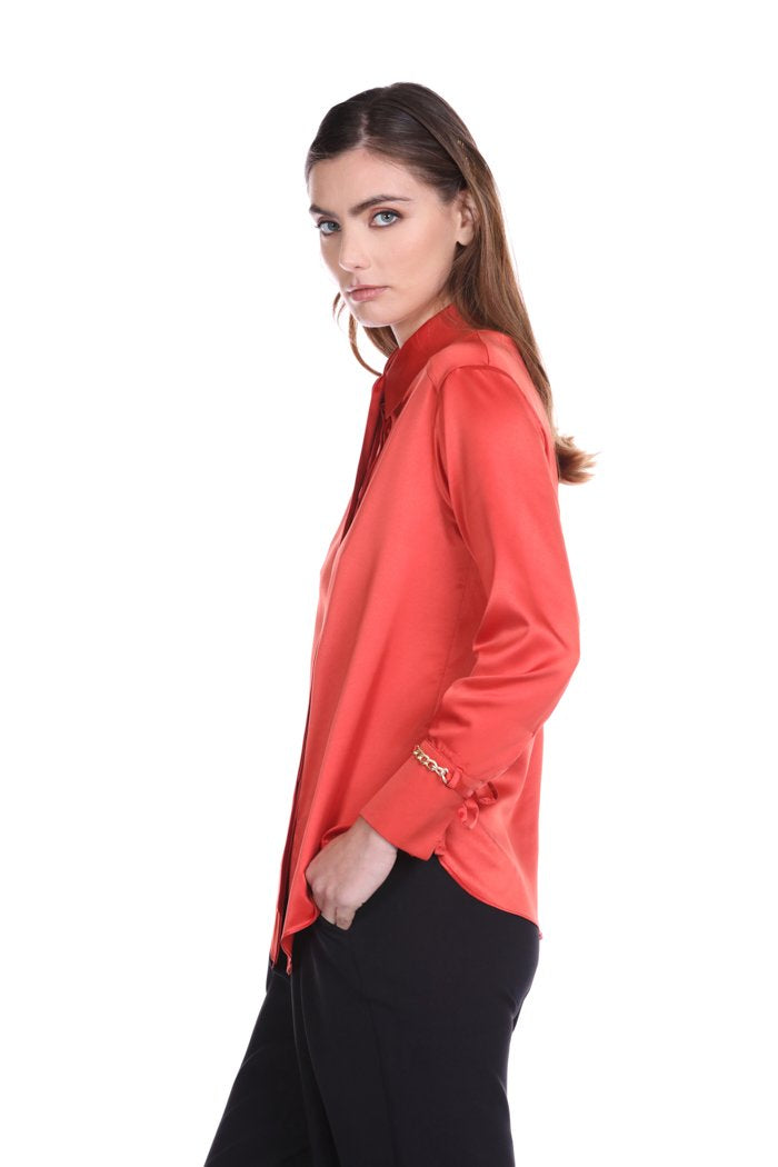 Camicia CELENTY manica lunga  con nastro più catene con cravatta