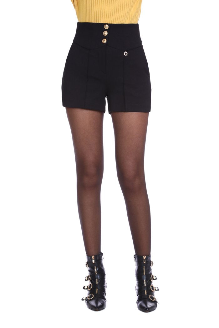 Shorts MOUIL vita alta con bustino alto più bottoni più impunture centrali più ts