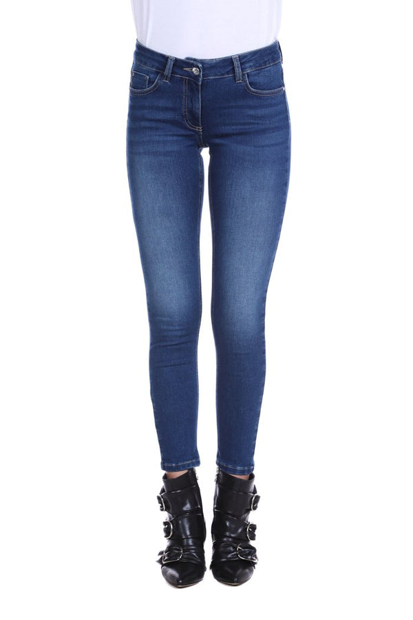 Jeans MARILYN_A 5 tasche con zip fondo slim fit denim