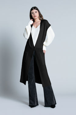 Cardigan SCOSA lungo mezza manica aletta con tasche più spacchi fondo