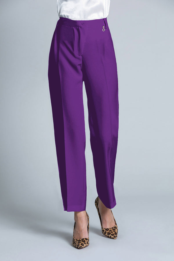Pantalone GREMLI vita alta palazzo con pinces
