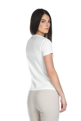 T-shirt BECHIDA mezza manica con applicazione strass cuore