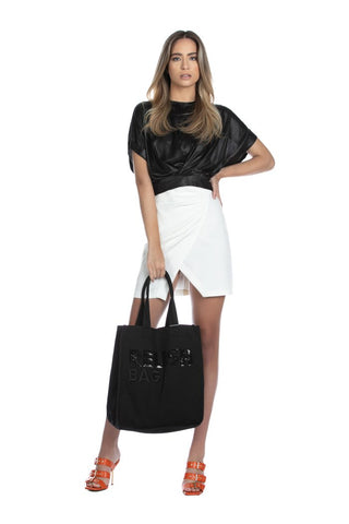 Gonna GHENT corta vita alta portafoglio con pieghe