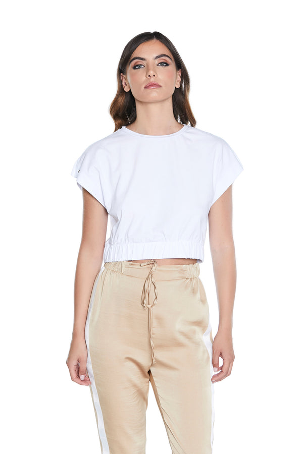 T-Shirt STENLERS corta mezza manica kimono più piercing e scritta oro più elastico