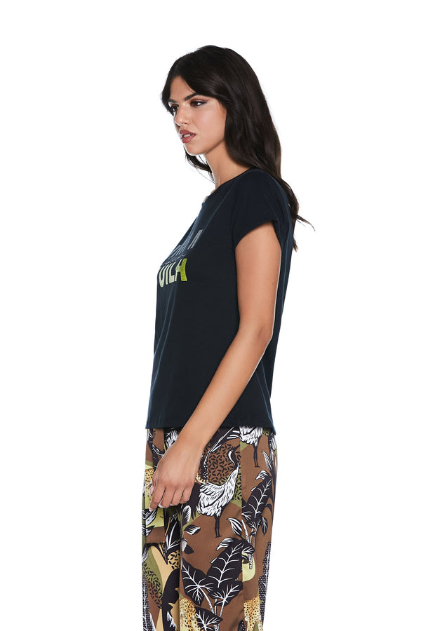 T-Shirt LABLYD_A mezza manica con stampa  più glitter voila