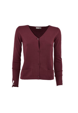 Cardigan USIDER corto manica lunga con taschini più spacchetti più bottoni gioiello