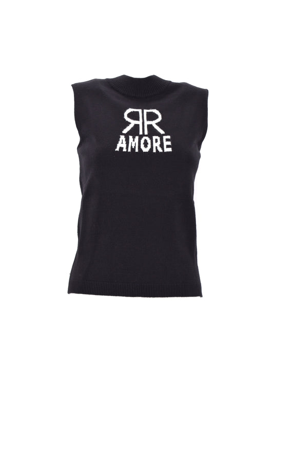 Maglia canotta FORDEN senza manica collo alto con jacquard amore
