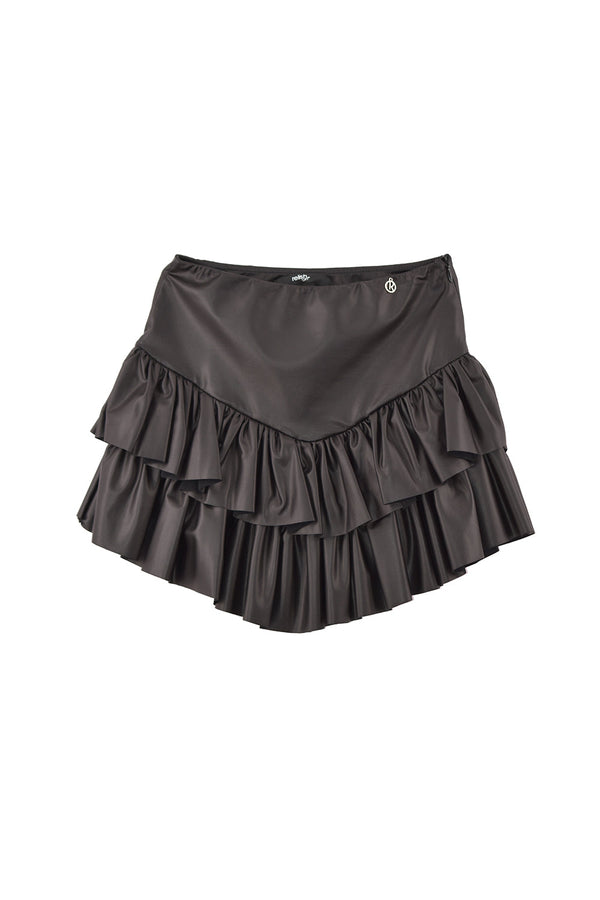 Gonna HUI Corta per bambina con Balze Ecopelle
