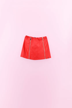 Gonna FRUTO per bambina corta con zip ecopelle