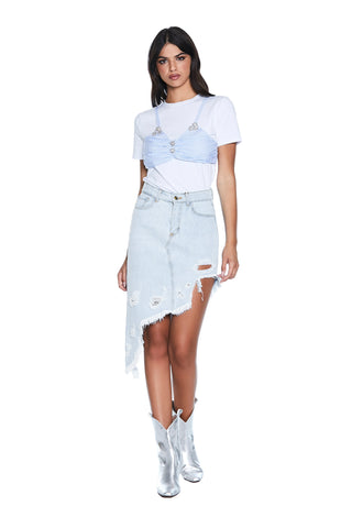 T-Shirt GENFORS mezza manica più top righe con bottoni gioiello