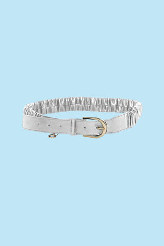 Cintura AMI_LAMI stretta con elastico più fibbia laminata